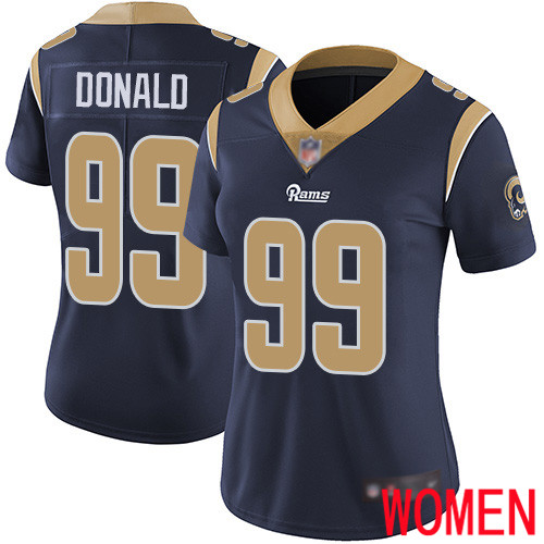 Los Angeles Rams Limited Navy Blue Women Aaron Donald Home Jersey NFL Football #99 Vapor Untouchable